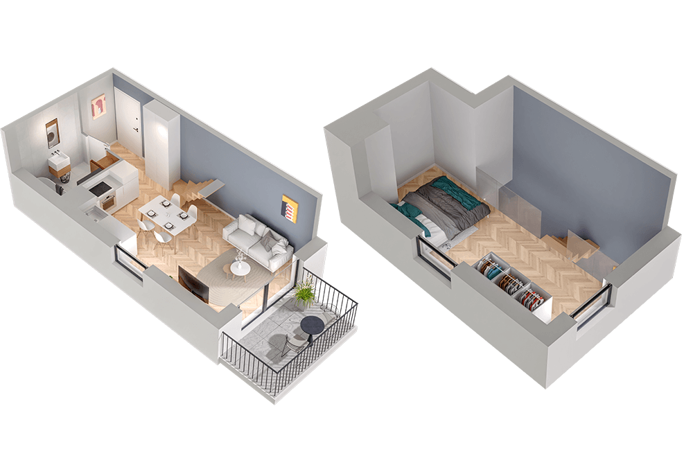 Plan 1 pok. 40m²