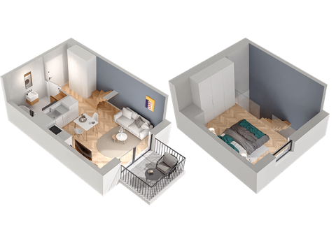 Plan 1 pok. 37m²