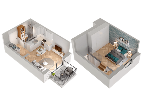 Plan 1 pok. 37m²