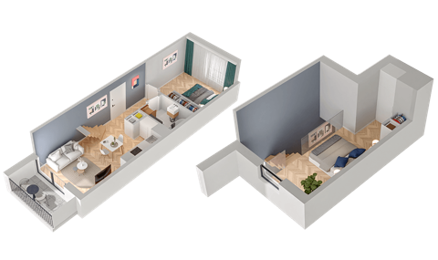 Plan 2 pok. 50m²