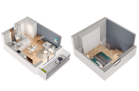 Plan 1 pok. 37m²