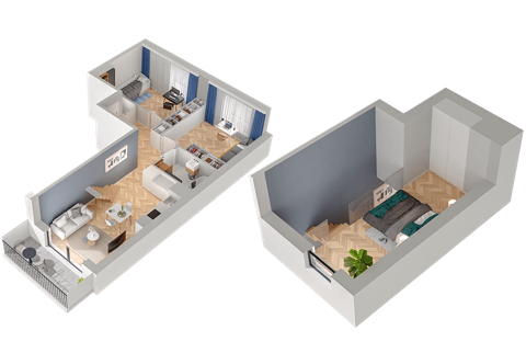 Plan 3 pok. 70m²