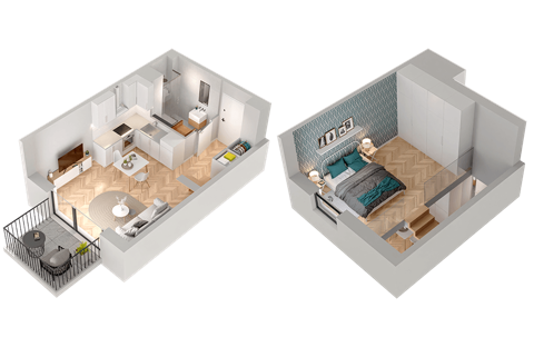 Plan 1 pok. 37m²