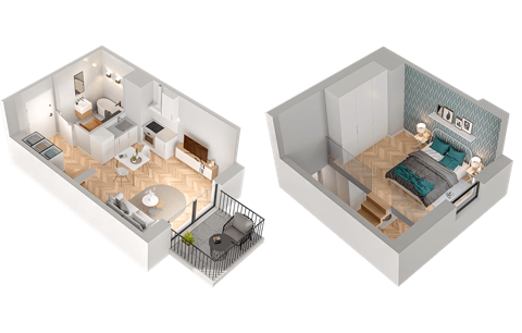 Plan 1 pok. 37m²