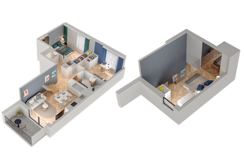 Plan 3 pok. 65m²