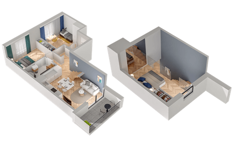 Plan 3 pok. 66m²