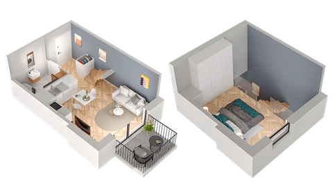 Plan 1 pok. 37m²