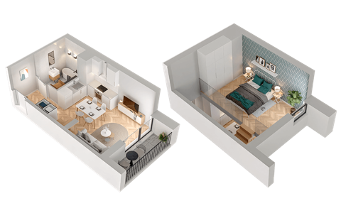Plan 1 pok. 37m²