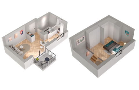 Plan 1 pok. 42m²