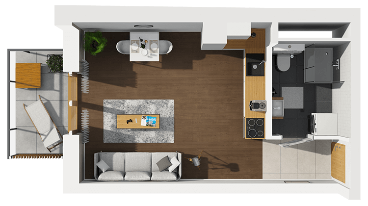 Plan 1 pok. 29m²