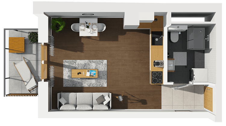 Plan 1 pok. 29m²