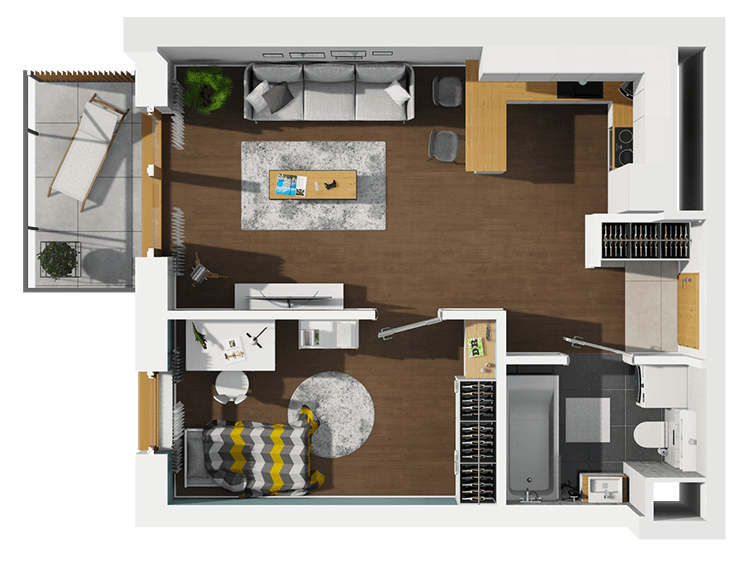 Plan 2 pok. 41m²