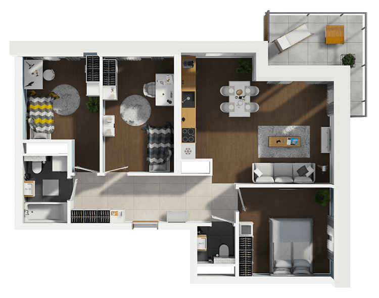 Plan 4 pok. 78m²