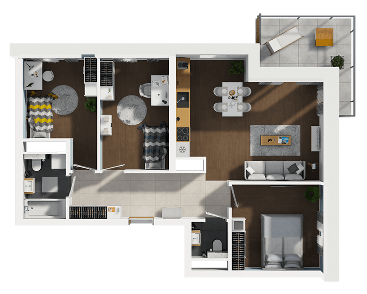 Plan 4 pok. 78m²