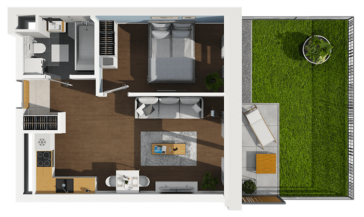 Plan 2 pok. 41m²