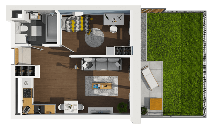 Plan 2 pok. 41m²