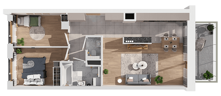 Plan 3 pok. 66m²