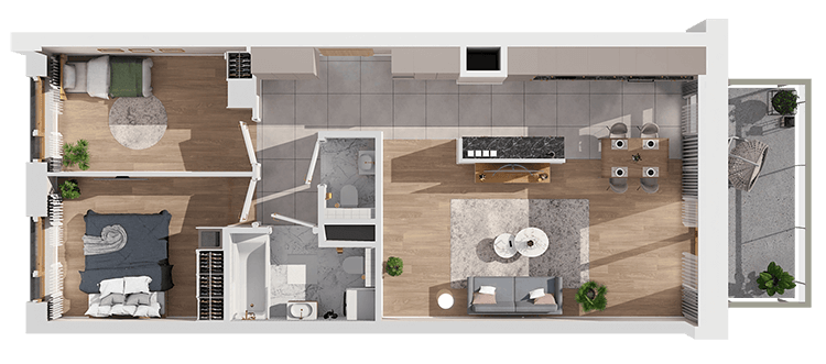 Plan 3 pok. 66m²