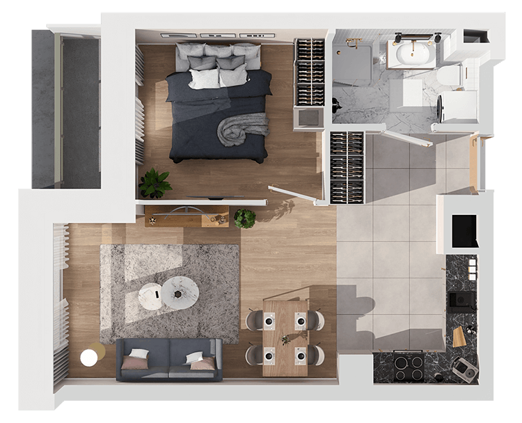 Plan 2 pok. 39m²