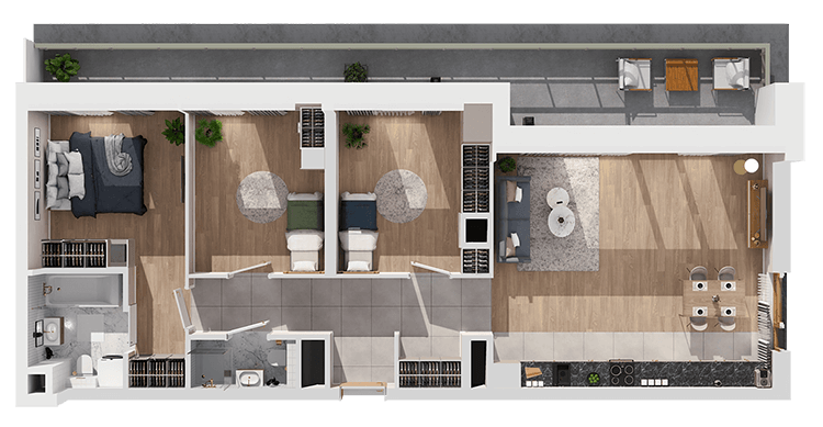 Plan 4 pok. 84m²