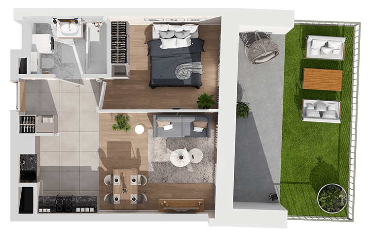 Plan 2 pok. 38m²