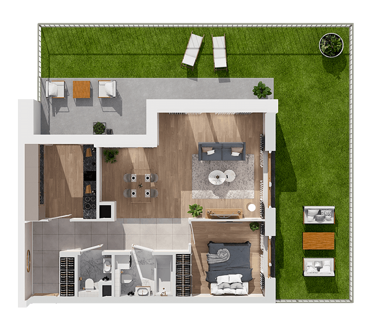 Plan 2 pok. 60m²