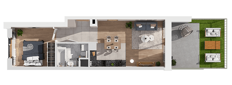 Plan 2 pok. 41m²