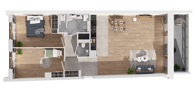 Plan 3 pok. 84m²