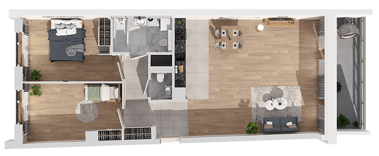 Plan 3 pok. 84m²