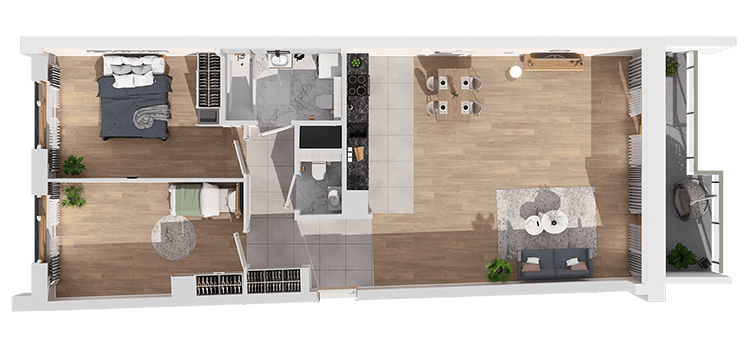 Plan 3 pok. 84m²