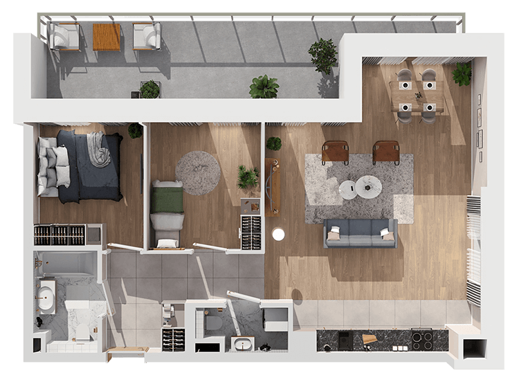 Plan 3 pok. 66m²