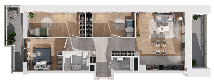 Plan 4 pok. 78m²
