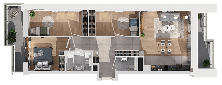 Plan 4 pok. 78m²