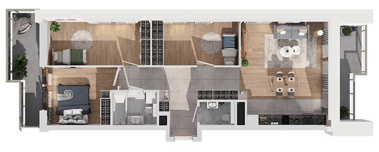 Plan 4 pok. 78m²