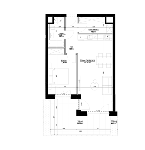 Plan 2 pok. 52m²