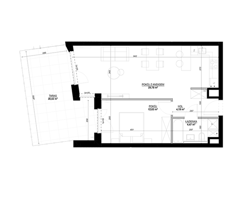 Plan 2 pok. 52m²