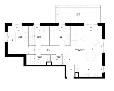Plan 4 pok. 94m²