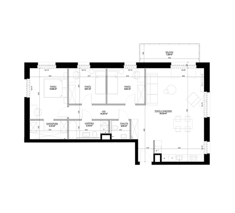 Plan 4 pok. 99m²
