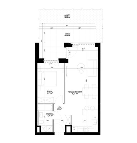 Plan 2 pok. 50m²