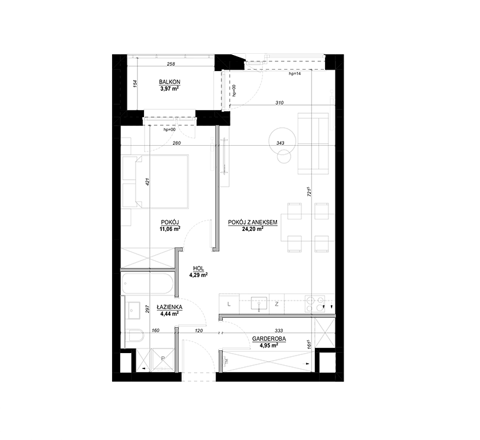 Plan 2 pok. 50m²
