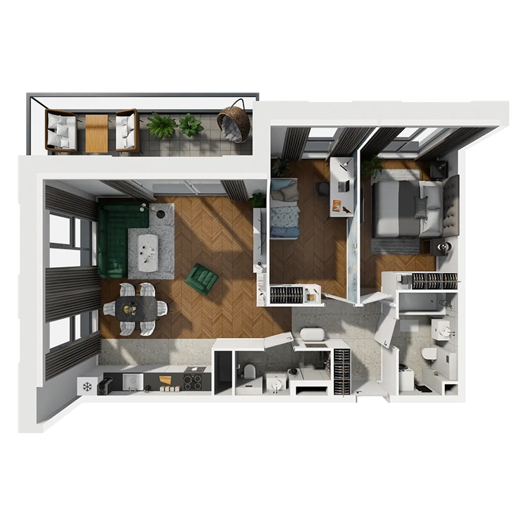 Plan 3 pok. 70m²