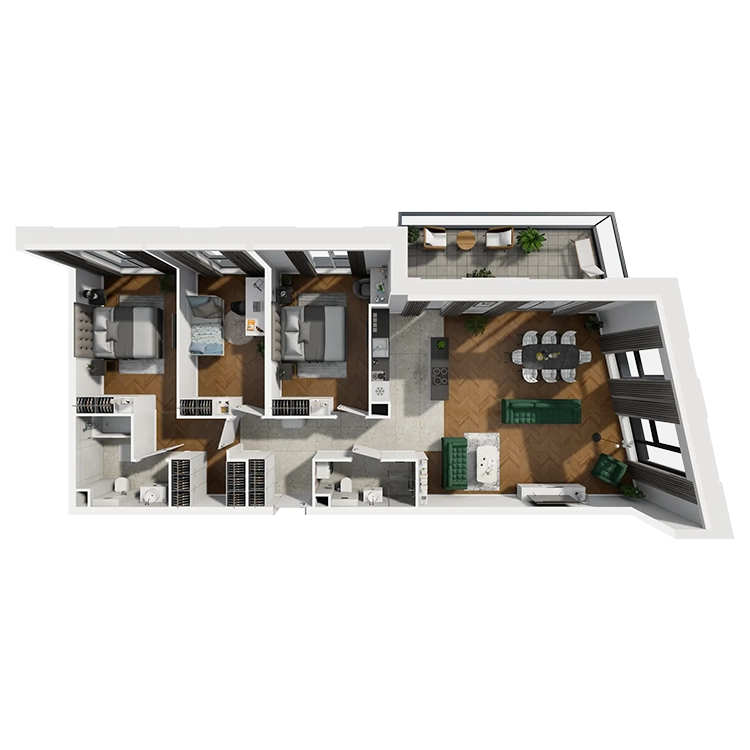 Plan 4 pok. 110m²