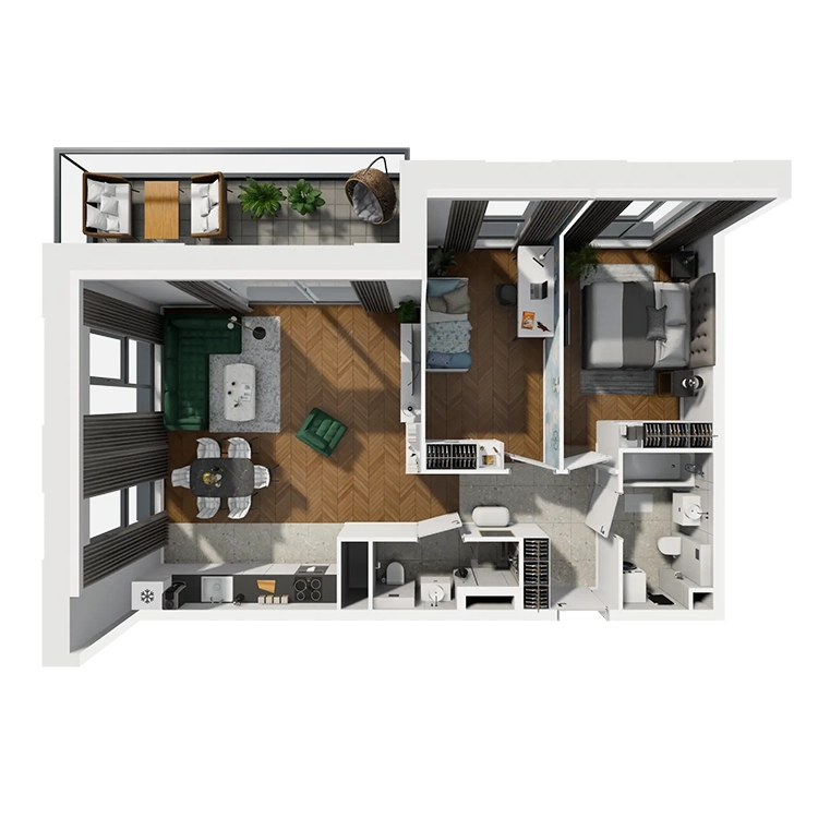 Plan 3 pok. 71m²