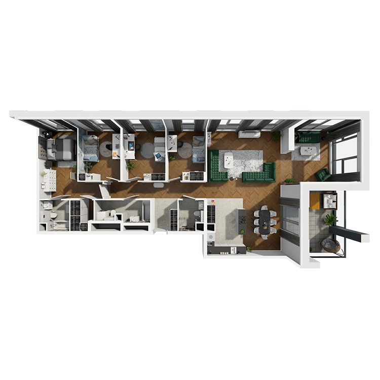 Plan 5 pok. 143m²