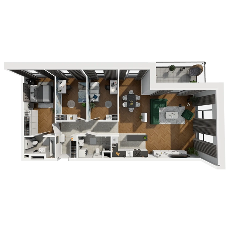 Plan 4 pok. 101m²
