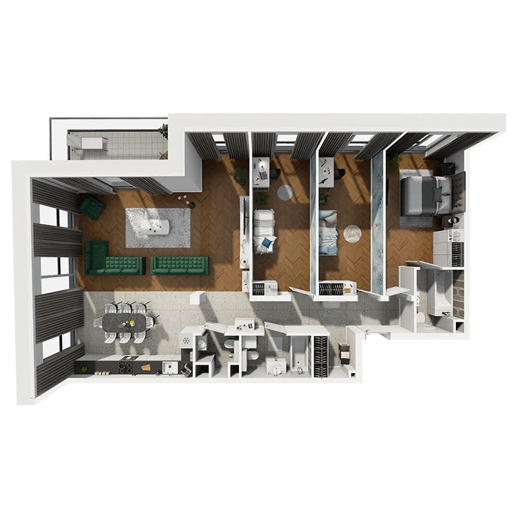 Plan 4 pok. 122m²