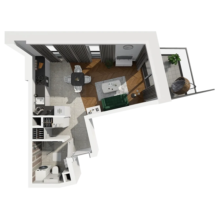Plan 1 pok. 31m²