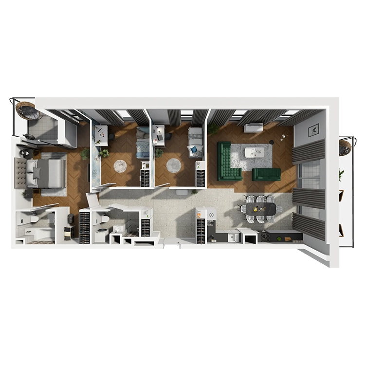 Plan 4 pok. 111m²