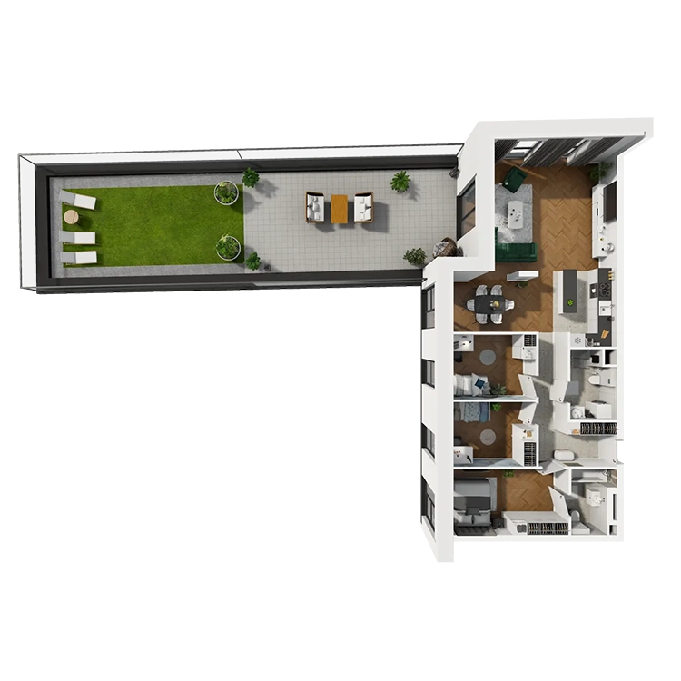 Plan 4 pok. 101m²