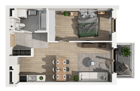 Plan 2 pok. 44m²